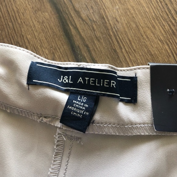 NWT J&L ATELIER HIGH WAISTED TAPERED LEGS ANKLE LENGTH VERY LIGHT LAVENDER color - Picture 8 of 11